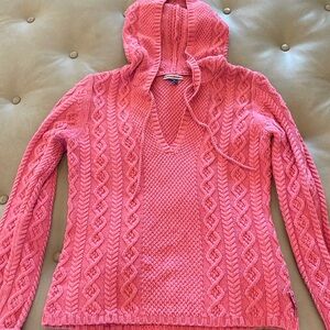 3 sweaters, Polo leans size medium sweater, pink hooded and 2 other sweaters.